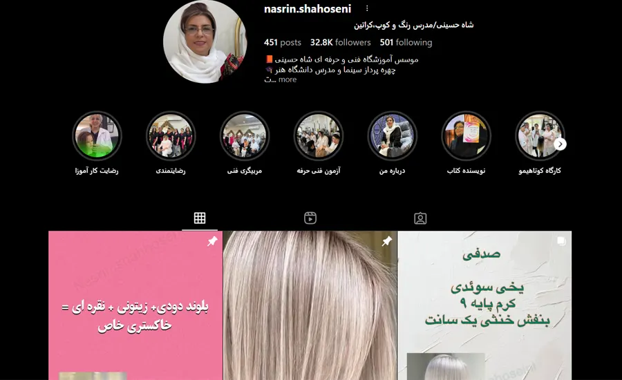 فهرست آموزشگاه برای کاشت ناخن تهران-نسرین شاه حسینی